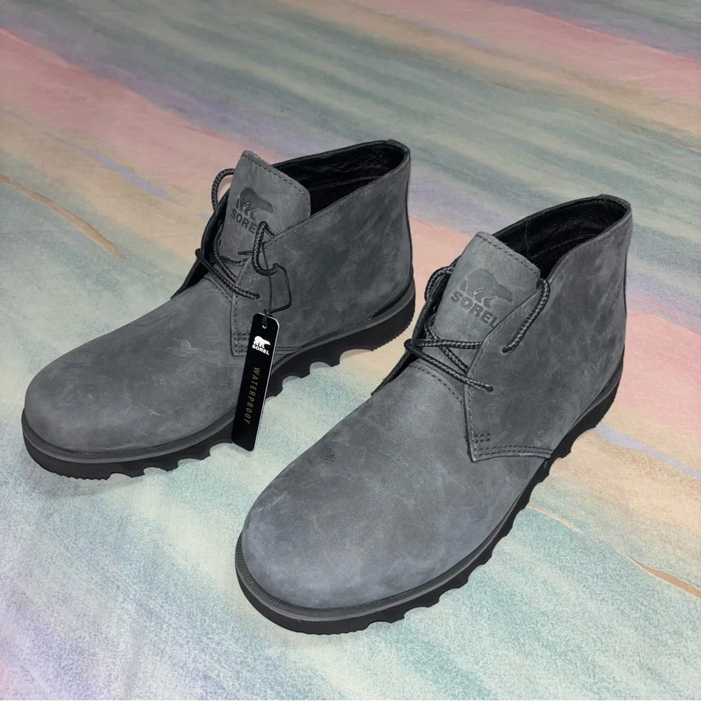 Sorel Men’s size 8.5 Kezar Chukka Waterproof Boots Gray Suede Outdoors Casual